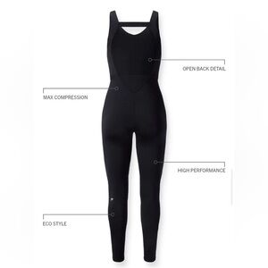 Fabletics Sleek Black Activewear Jumpsuit